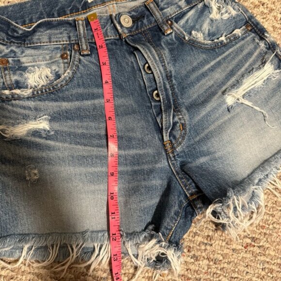 MOUSSY VINTAGE Sunnyvale High-Rise Cut-Off Denim Shorts- Size 26 - Picture 13 of 13